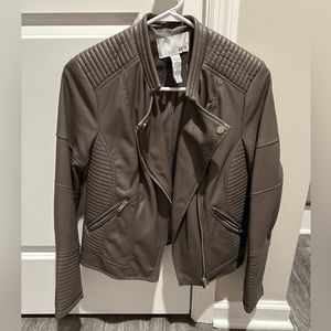 NWOT Bar III patent leather moto jacket!